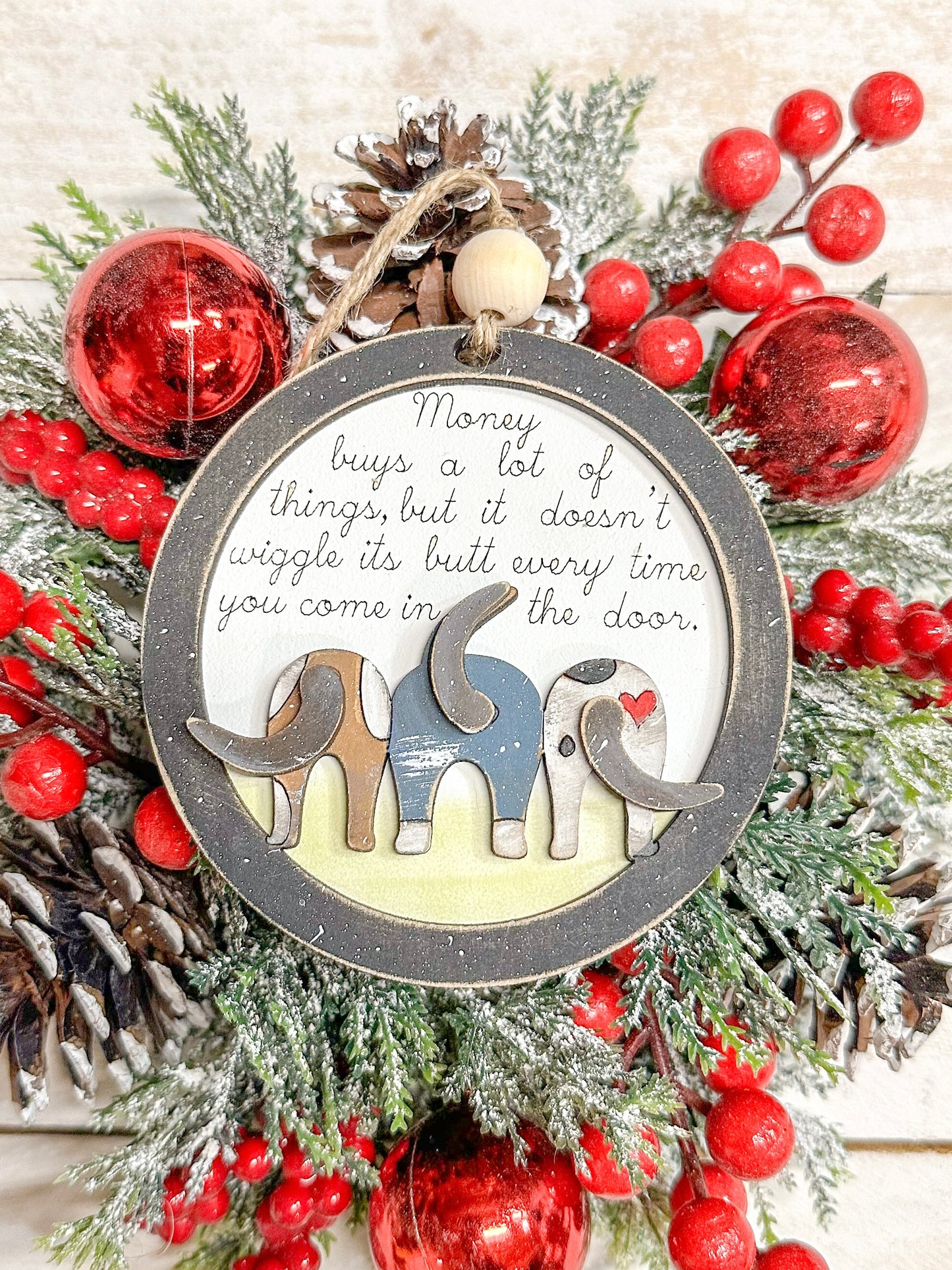 Money buys a lot of things DOG Ornament