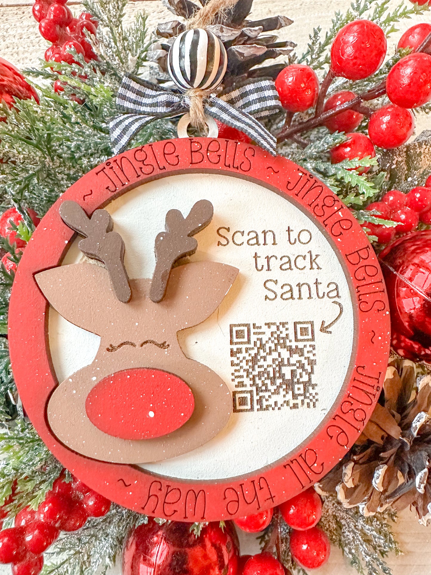 Reindeer Scan to Track Santa Ornament
