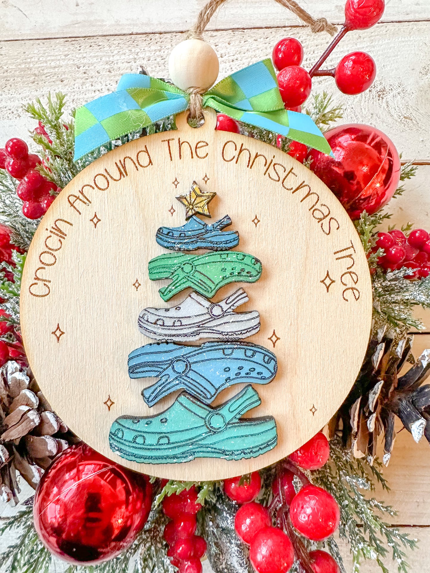 Crockett around the Christmas tree Ornament