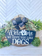 Welcome we hope you like dogs. 18inch door hanger / door round.