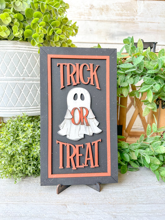 Trick or Treat Laser Cut Decor W/ Easel
