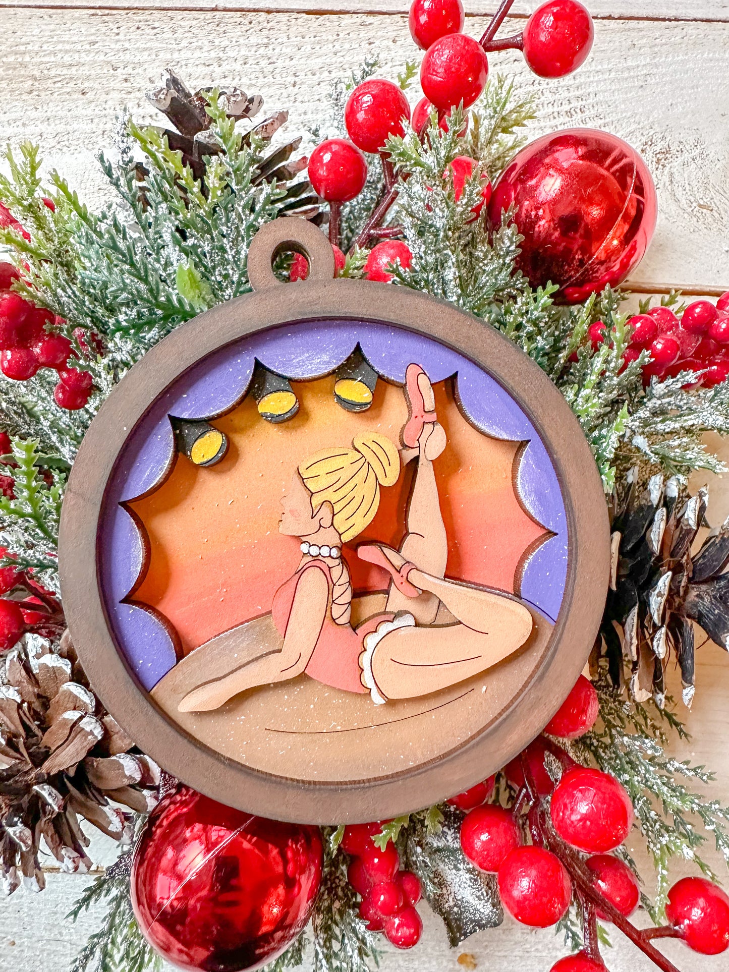 Ballet Dancer Ornament – Handcrafted Wood Ballerina / Dancer Keepsake for Dancers, Ballet Recital Gift, Personalized Christmas Ornament