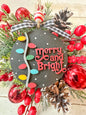 Merry & Bright Ornament – Handcrafted Christmas Tree Decoration with Colorful Lights & Festive Charm