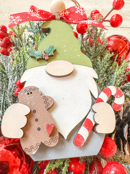 Gnome Shaped w/ gingerbread & candy cane