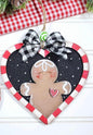 Gingerbread heart shaped Christmas ornament / gift tag