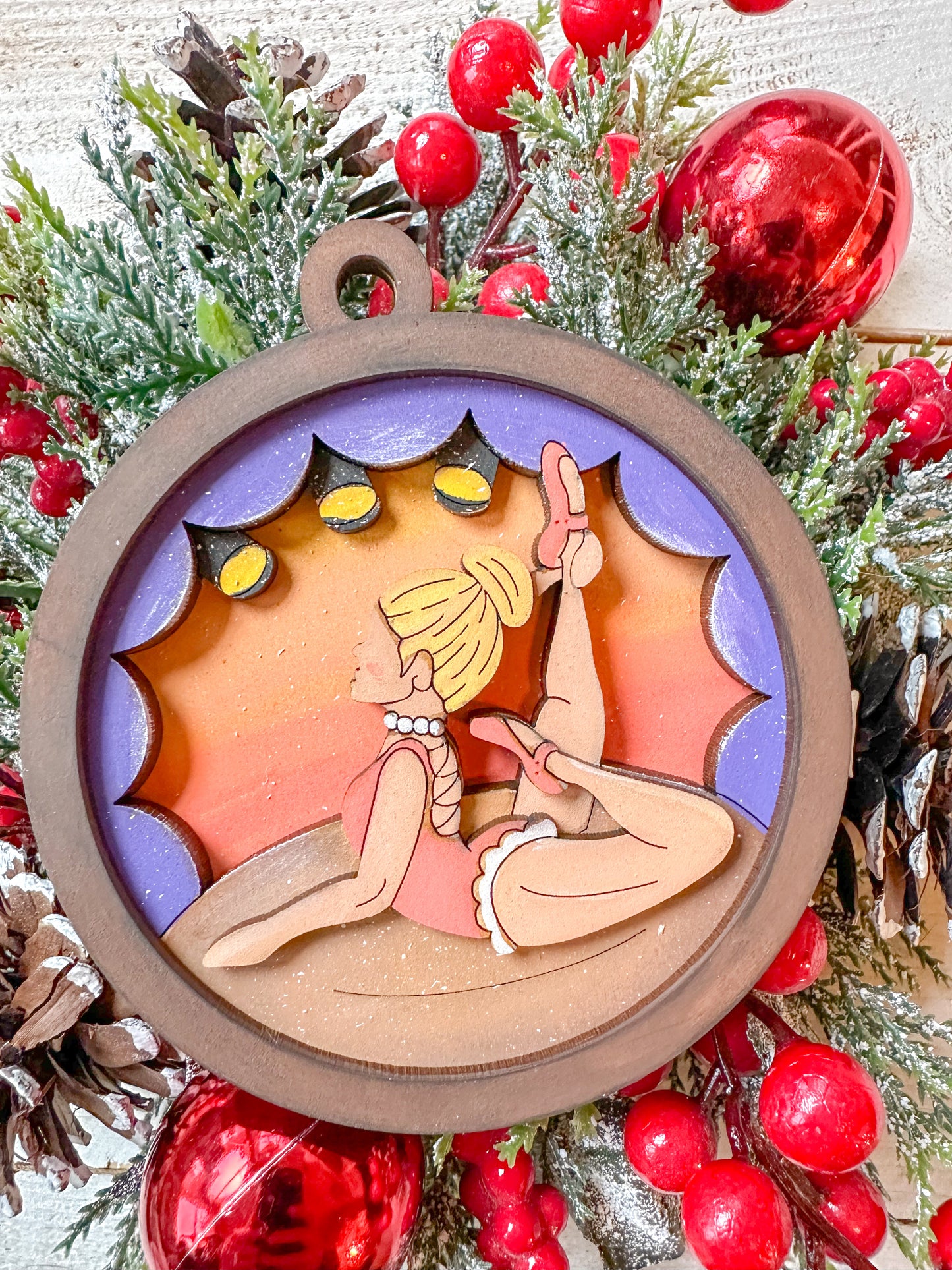 Ballet Dancer Ornament – Handcrafted Wood Ballerina / Dancer Keepsake for Dancers, Ballet Recital Gift, Personalized Christmas Ornament