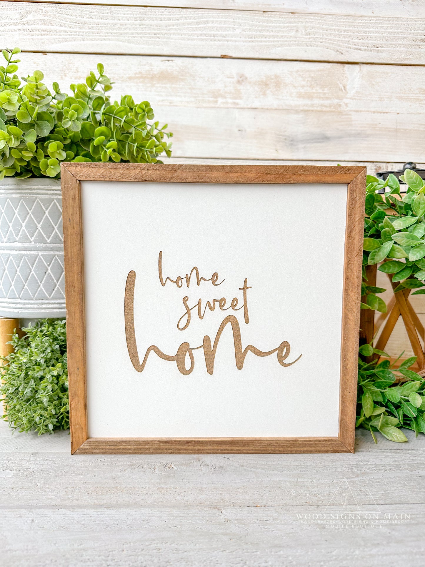 Home sweet home. Laser engraved wood sign