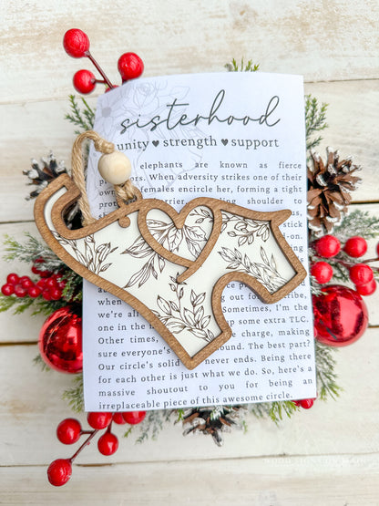 Sisterhood Elephant Ornament