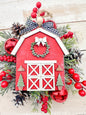 red barn ornament