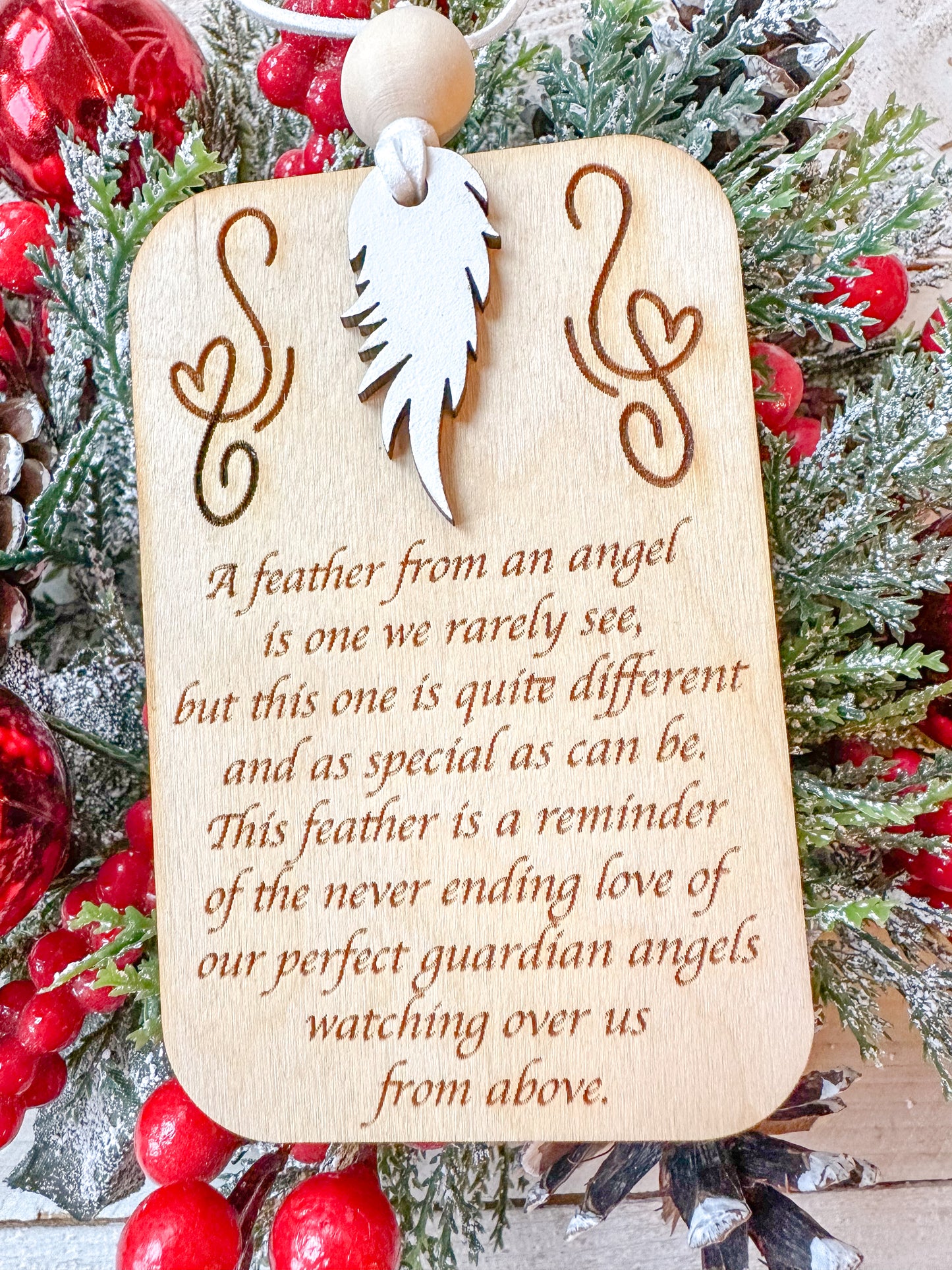 Angel Feather Memorial Ornament
