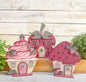 Strawberry Standing Houses – Handcrafted 3D Summer Decor for Tiered Trays & Shelves