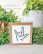 Handmade ASL I Love You 3D Sign – Modern Farmhouse Wall Art