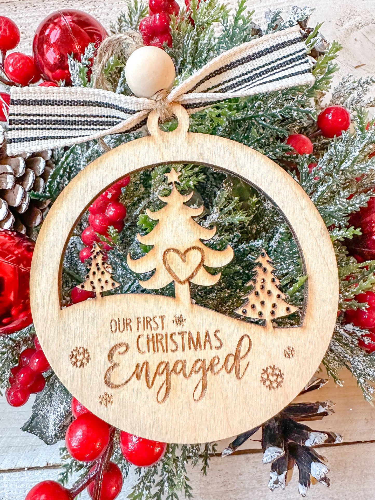 Our First Christmas Engaged Ornament