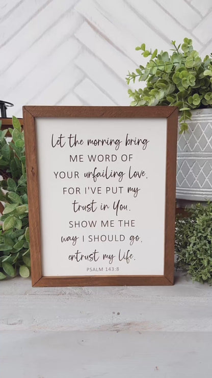 Morning Blessings Psalm Laser Engraved Scripture Sign