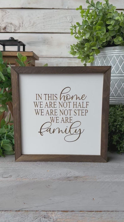 In this home we are not half laser engraved laser engraved wood sign